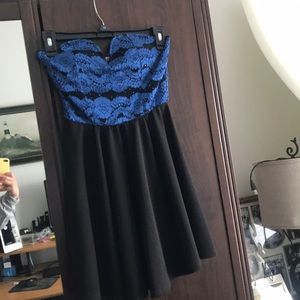 Strapless mini dress